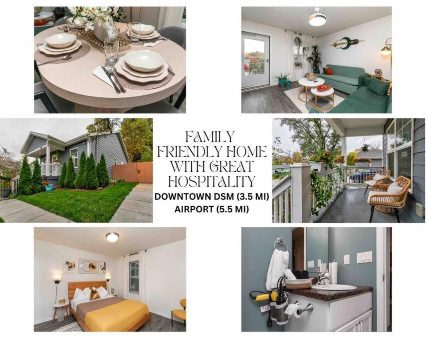 Family Friendly Home Close To Airport And Downtown 得梅因 外观 照片